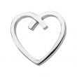 14K White Gold Metal Fashion Heart Pendant