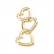 Picture of 14K Yellow Gold 24.50 X 13.00 Metal Fashion Heart Pendant