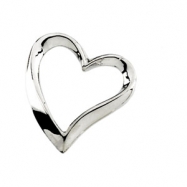 Picture of 14K White Gold Heart Chain Slide