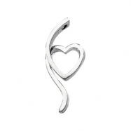Picture of 14K White Gold Metal Heart Fashion Pendant