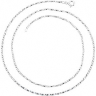 Picture of Sterling Silver 16.00 INCH BOX CHAIN Twisted Box Chain