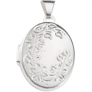 Picture of Sterling Silver 20.75X16.00 MM Oval Shaped Locket