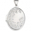 Sterling Silver 20.75X16.00 MM Oval Shaped Locket