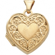 Picture of 14K Yellow 15.00X15.50 MM Heart Shaped Locket