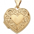 14K Yellow 15.00X15.50 MM Heart Shaped Locket