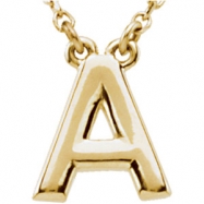 Picture of 14K A 16"" Yellow Gold Fashion Block Initial Necklace