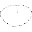 Sterling Silver 16.00 - 18.00 INCH;P;FASHION CHAIN W/ STAR DUST BEADS Fashion Chain W/star Dust Bead