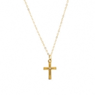Picture of 14K Yellow 13.00X09.50 MM Dia Youth Cross Necklace
