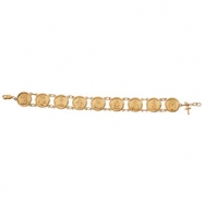 Picture of 10K Yellow Gold 71 2 Inch Traditional Saints Bracelet