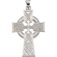 Picture of 14K White Gold Large Celtic Cross Pendant