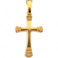 Picture of 14K Yellow Gold Cross Pendant With Design