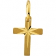 14K Yellow Gold Childs Cross Pendant With Star