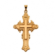 Picture of 14K Yellow Gold Large Fancy Cross Pendant