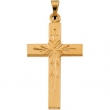 14K Yellow Gold Cross Pendant
