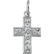 Picture of 14K White Gold Small Cross Pendant
