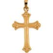 14K Yellow Gold Cross Pendant