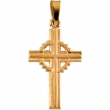14K Yellow Gold Fancy Cross Pendant