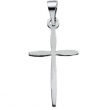 14K White Gold Cross Pendant