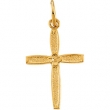 14K Yellow Gold Childs Cross Pendant