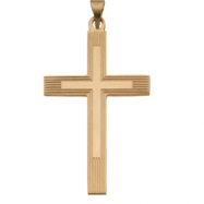 Picture of 14K Yellow Gold Extra Heavy Cross Pendant