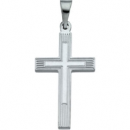 Picture of 14K White Gold Extra Heavy Cross Pendant