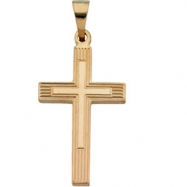 Picture of 14K Yellow Gold Extra Heavy Cross Pendant
