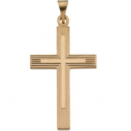 Picture of 14K Yellow Gold Extra Heavy Cross Pendant