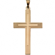 Picture of 14K Yellow Gold Extra Heavy Cross Pendant
