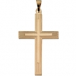 14K Yellow Gold Extra Heavy Cross Pendant