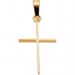 14K Yellow Gold Cross Pendant