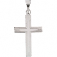 Picture of 14K White Gold Cross Pendant With Design