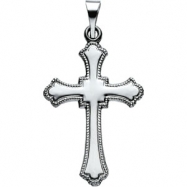 Picture of 14K White Gold Cross Pendant