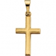14K Yellow Gold Cross Pendant
