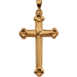 14K Yellow Gold Cross Pendant