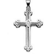 Picture of 14K White Gold Cross Pendant