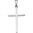 14K White Gold 22.75 X Cross Pendant