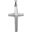 14K White Gold Cross Pendant