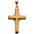 14K Yellow Gold Cross Pendant