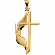 Picture of 14K Yellow Gold Methodist Cross Pendant