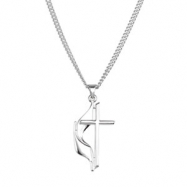 Picture of Sterling Silver Methodist Cross Necklace