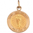 14K Yellow Gold St. John The Baptist Medal