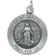 14K Yellow 18.00 MM St. Martha Medal