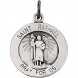 Sterling Silver 15.00 MM St. Raphael Medal