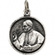 Sterling Silver 26.5 Rd Pope John Paul Pend Medal