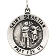 Picture of Sterling Silver Rd St. Sebastian Pend Medal
