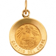 Picture of 14K Yellow Gold Caridad Del Cobre Medal
