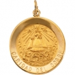 14K Yellow Gold Caridad Del Cobre Medal