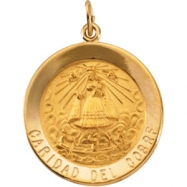 Picture of 14K Yellow Gold Caridad Del Cobre Medal