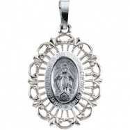 Picture of 14K White Gold Miraculous Medal