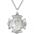 Sterling Silver 25.00 MM St.florian Medal